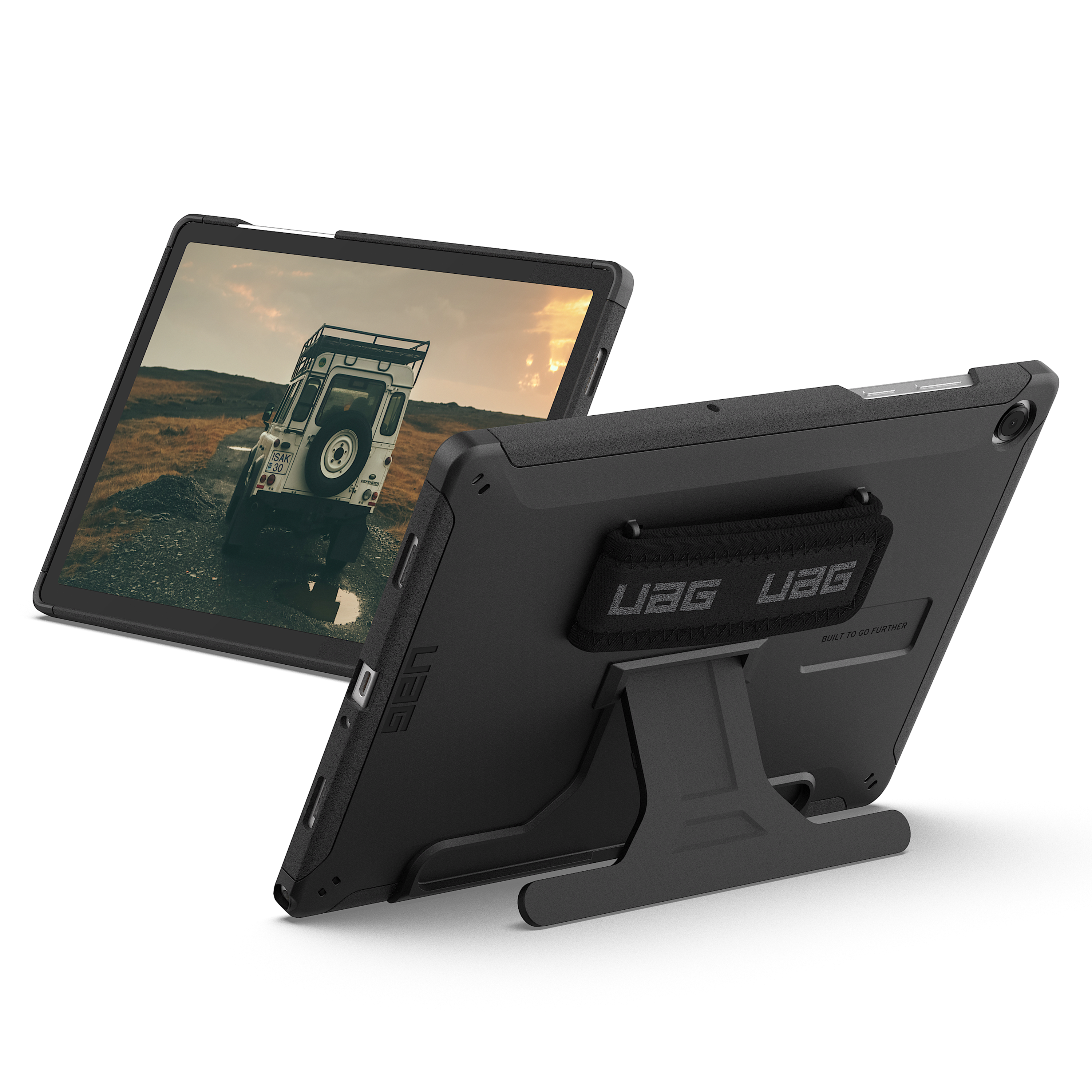 Urban Armor Gear Scout Case with Kickstand and Handstrap for Samsung Galaxy Tab A11 Plus / Galaxy Tab A9 Plus - Black