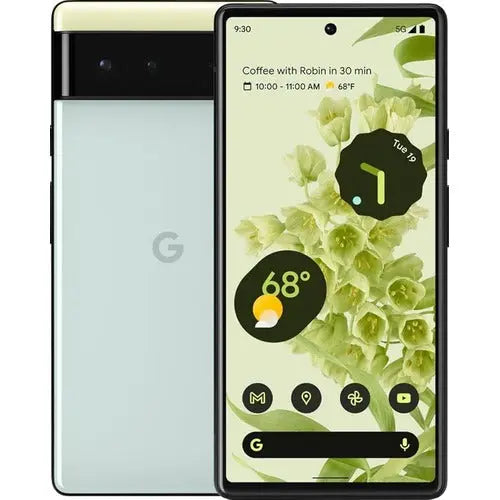 Google Pixel 6 Unlocked, Display: 6.40" AMOLED, 90Hz, HDR10+, 1080x2400px resolution, Memory: 128GB 8GB RAM, 256GB 8GB RAM; UFS 3.1, OS/Software: Android 12