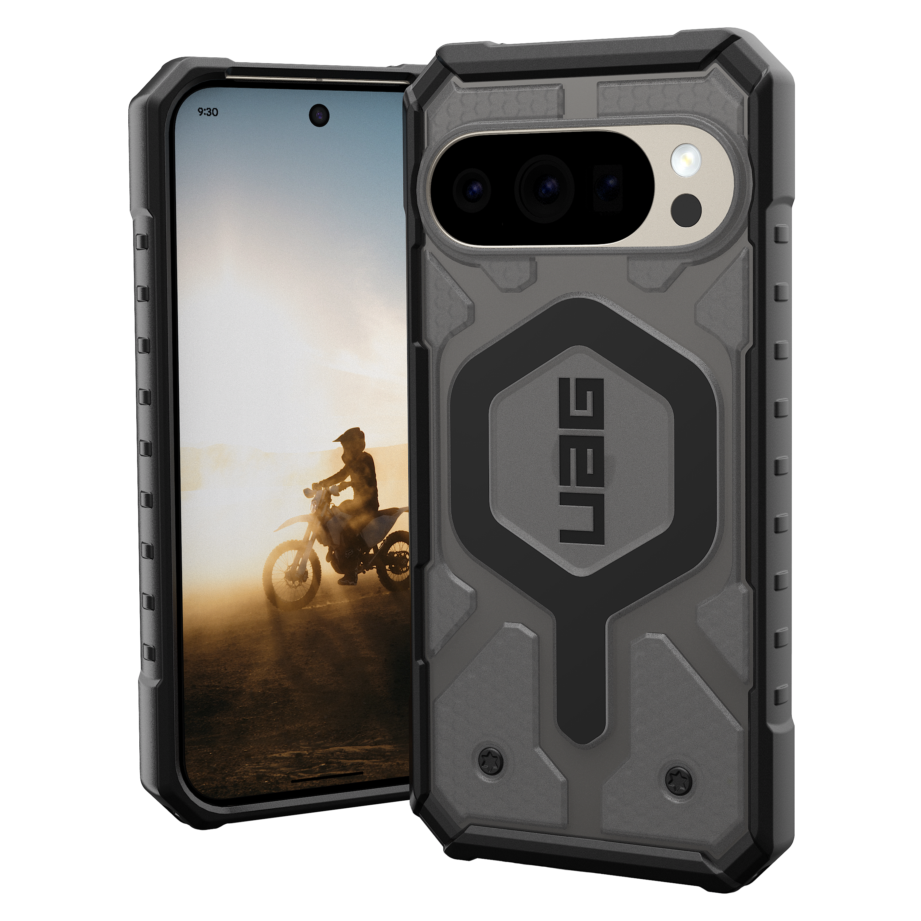 Urban Armor Gear Pathfinder Clear Case with Magnet for Google Pixel 10 / Pixel 10 Pro - Ash and Black