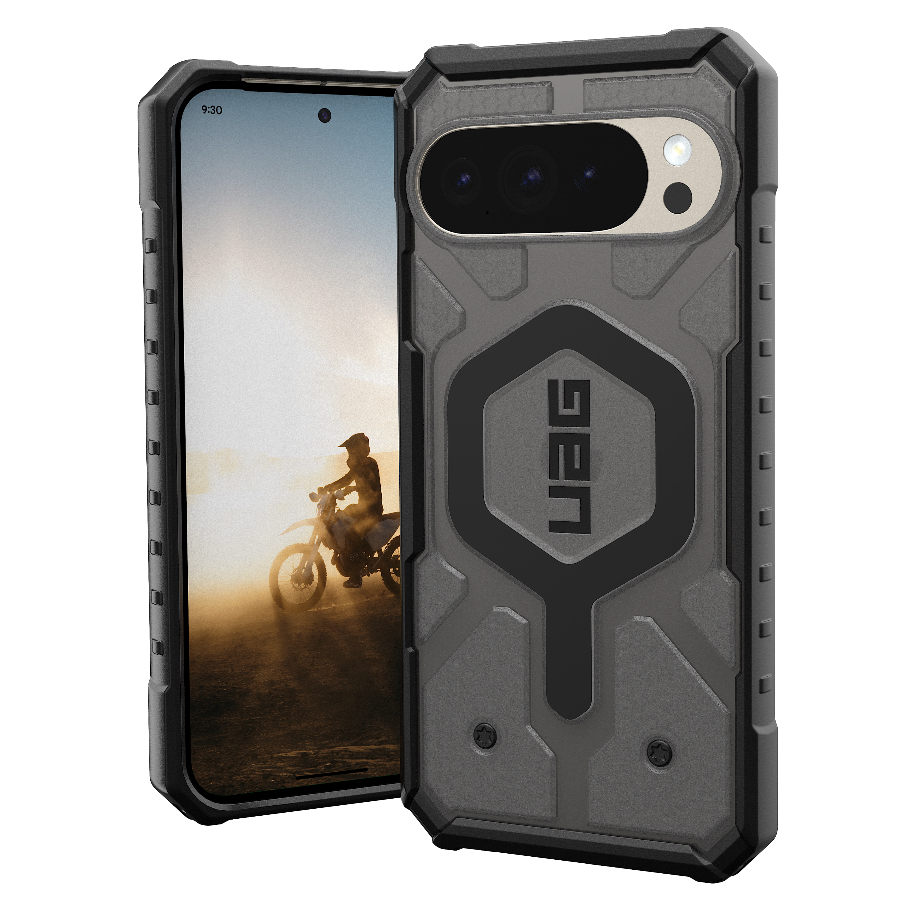 Urban Armor Gear Pathfinder Clear Case with Magnet for Google Pixel 10 Pro XL - Ash and Black