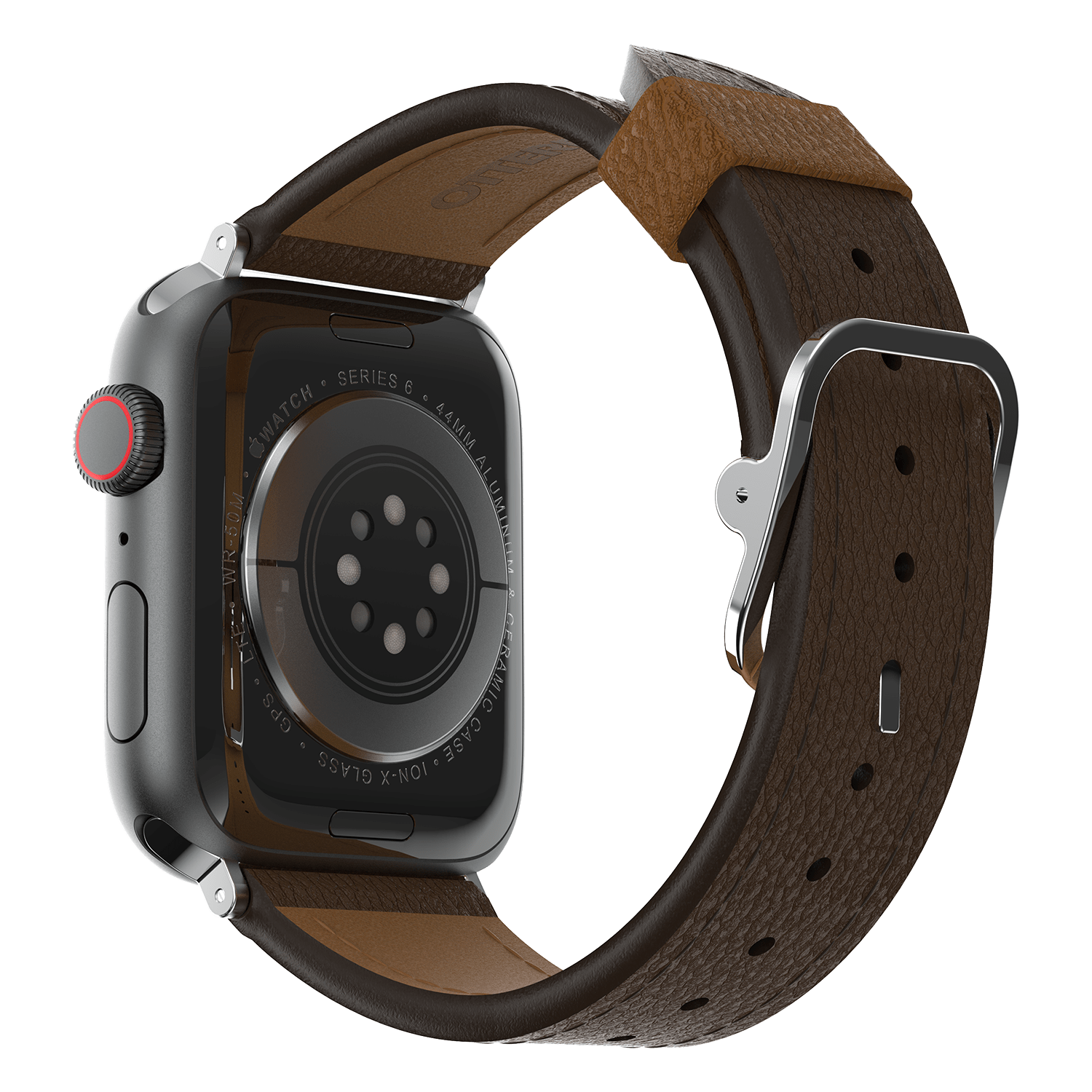 Otterbox - Symmetry Cactus Leather Watch Band For Apple Watch 42mm / 44mm / 45mm - Rich Adobe