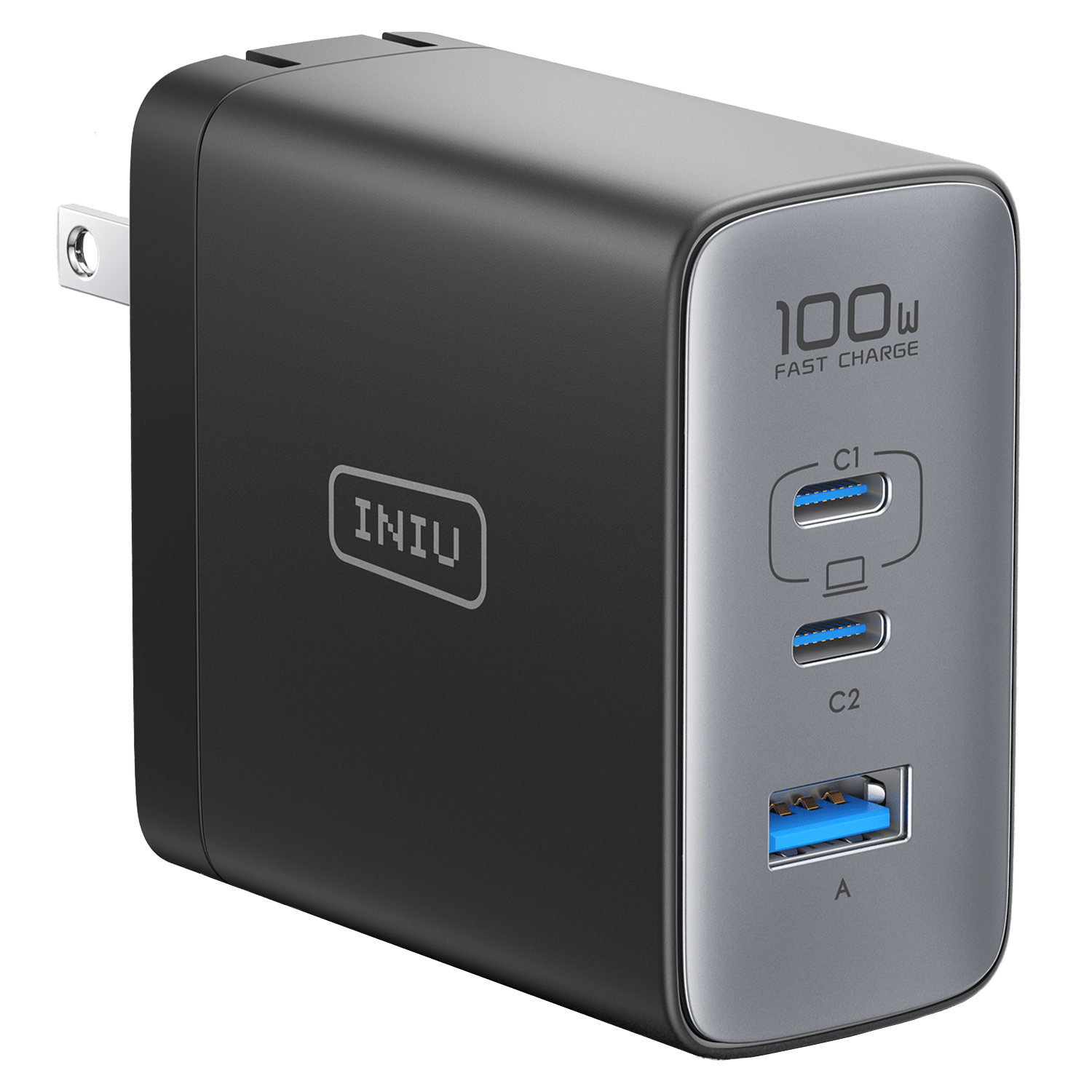 Iniu - Leopard Wall Charger 100w - Black