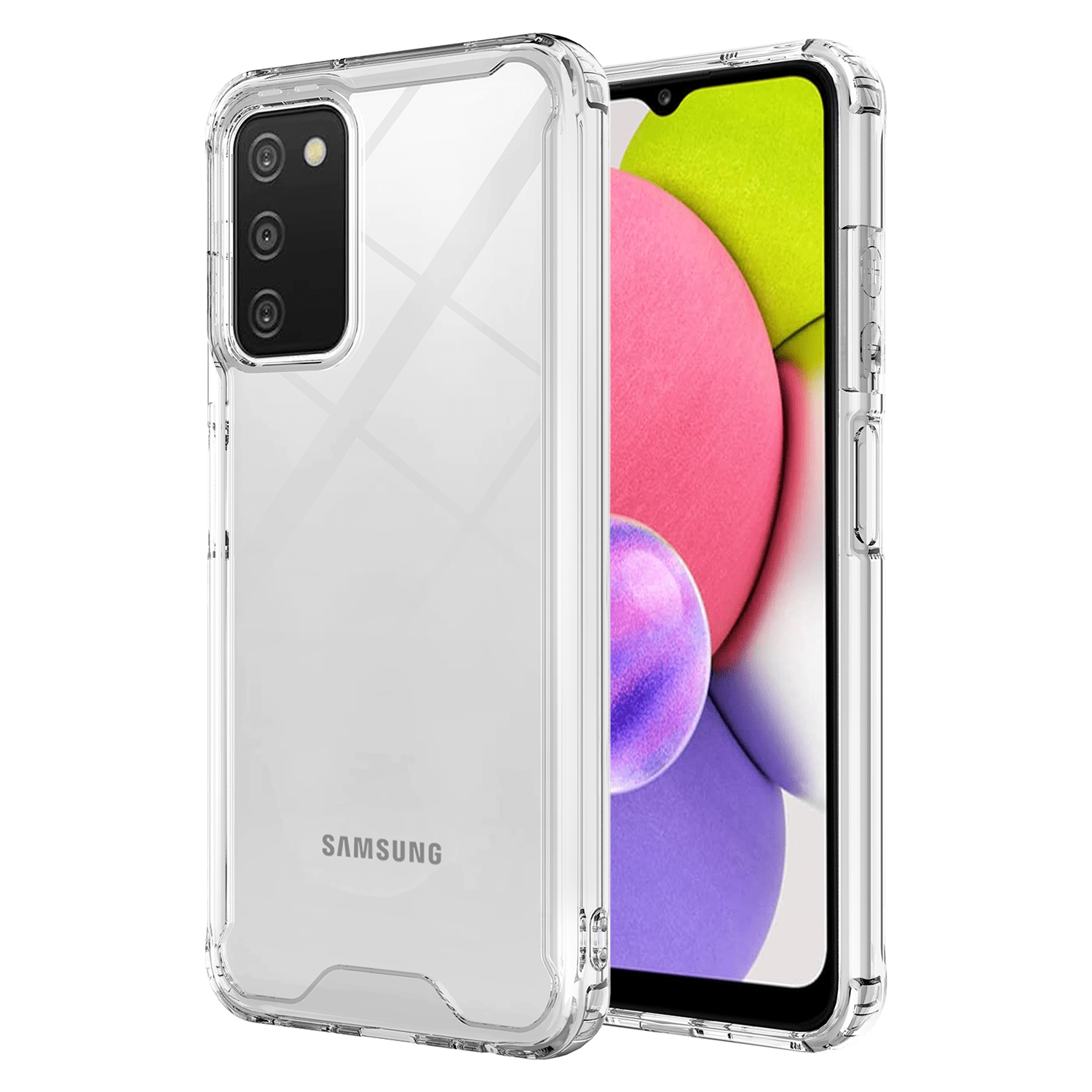 Ampd - Tpu / Acrylic Hard Shell Case For Samsung Galaxy A03s - Clear