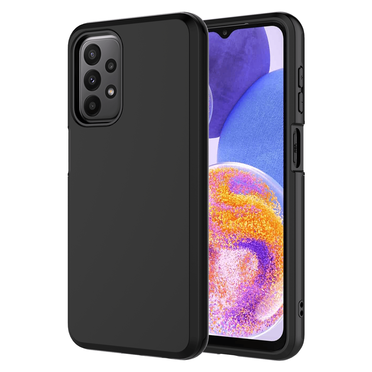Ampd - Classic Slim Dual Layer Case For Samsung Galaxy A23 / A23 5g - Black