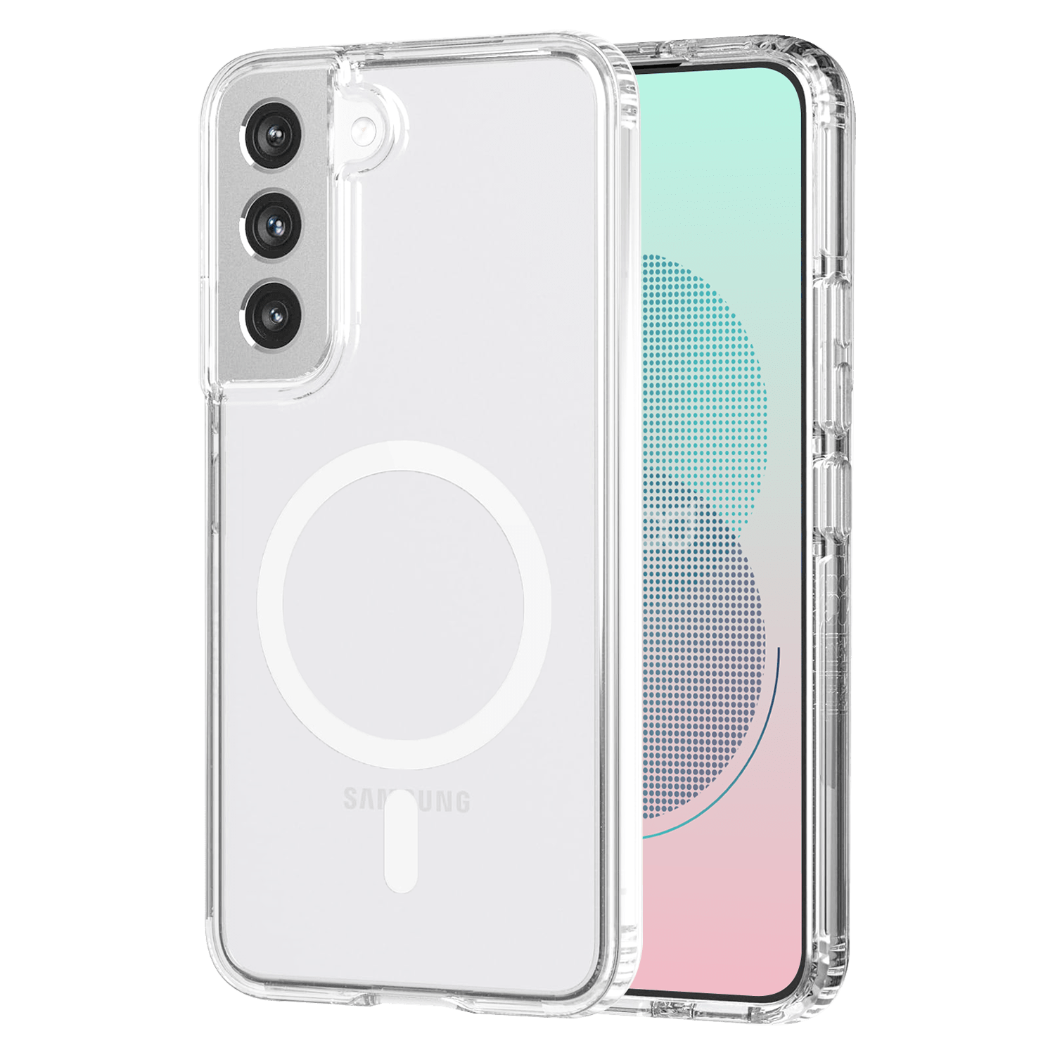 Ampd - Tpu / Acrylic Crystal Clear Magsafe Case For Samsung Galaxy S22 - Clear