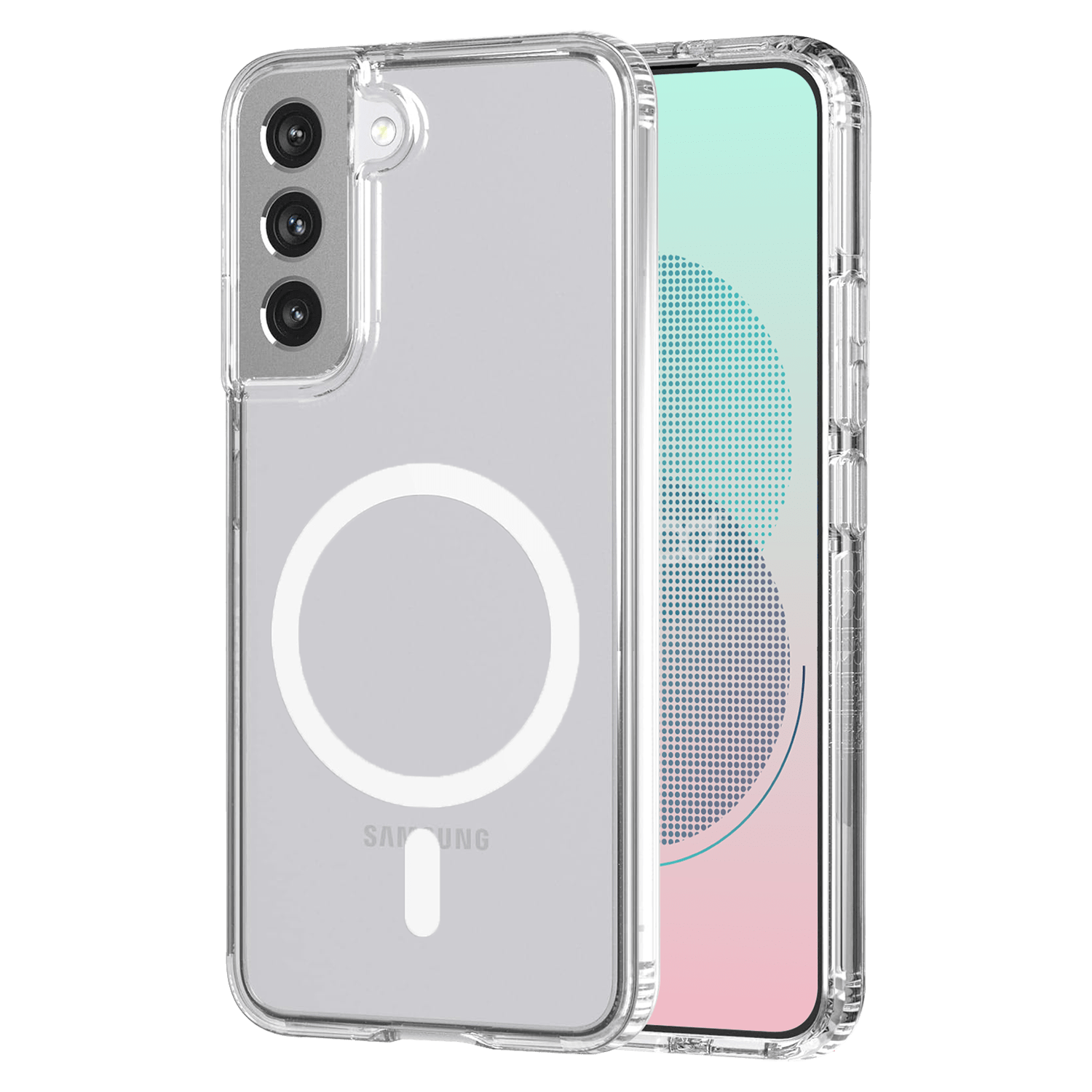 Ampd - Tpu / Acrylic Crystal Clear Magsafe Case For Samsung Galaxy S22 Plus - Clear