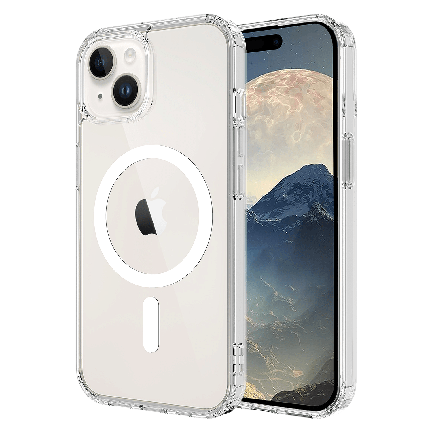 Ampd - Tpu / Acrylic Crystal Clear Magsafe Case For Apple Iphone 15 - Clear