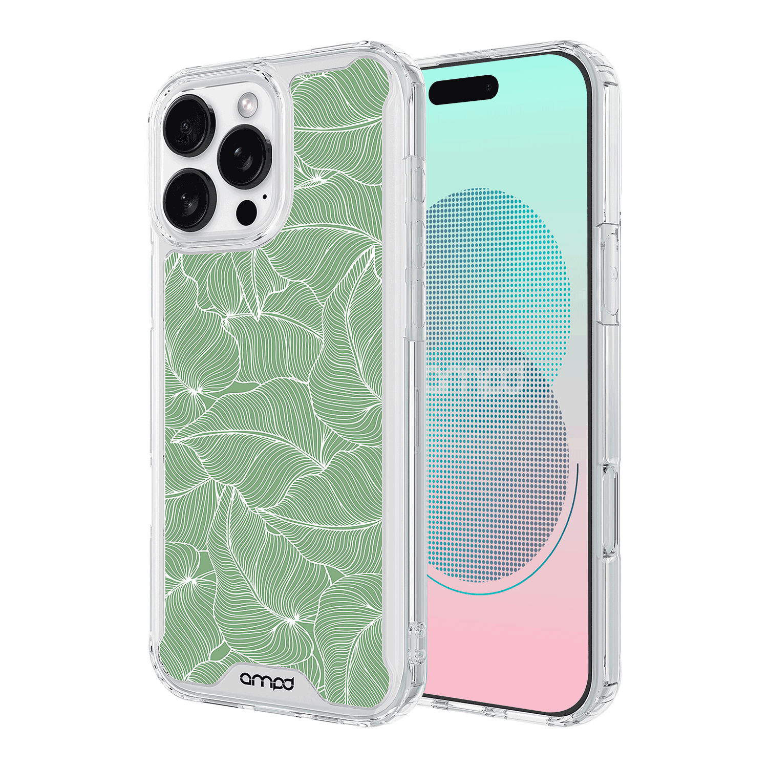 Ampd - Tpu / Acrylic Hd Print Magsafe Case For Apple Iphone 16 Pro - Palm