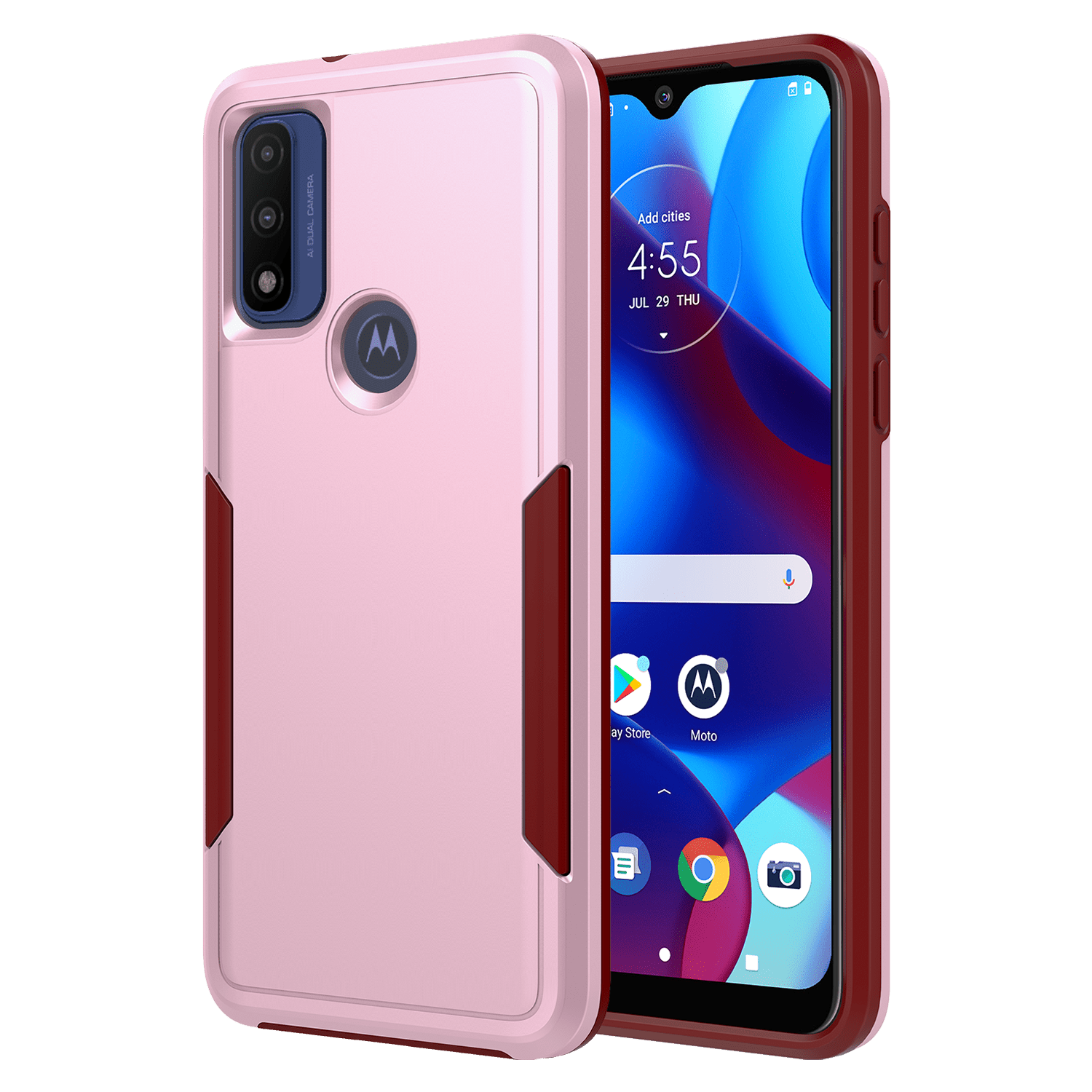 Ampd - Military Drop Case For Motorola Moto G Play 2023 - Pink