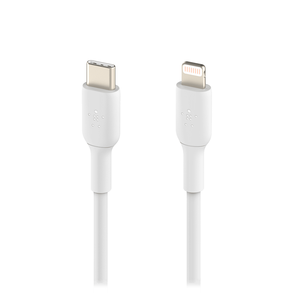 Belkin - Boost Up Charge Usb C To Apple Lightning Cable 3ft - White