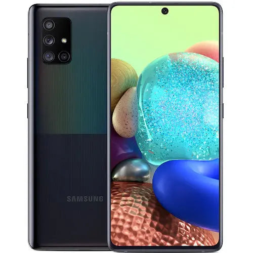 Samsung Galaxy A71 5G Unlocked, Front camera: 32MP, 1/2.8", 0.8µm, 26mm, f/2.0. 1080p@30fps video recording, OS: Android 10; Samsung One UI 2.0