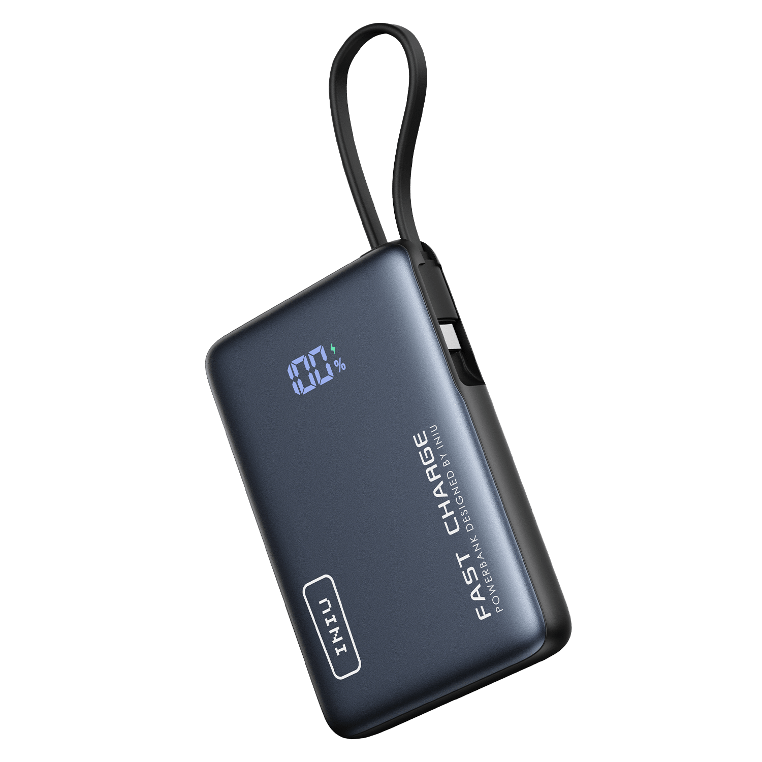 Iniu - Pocket Power Portable Power Bank 10000 Mah - Black