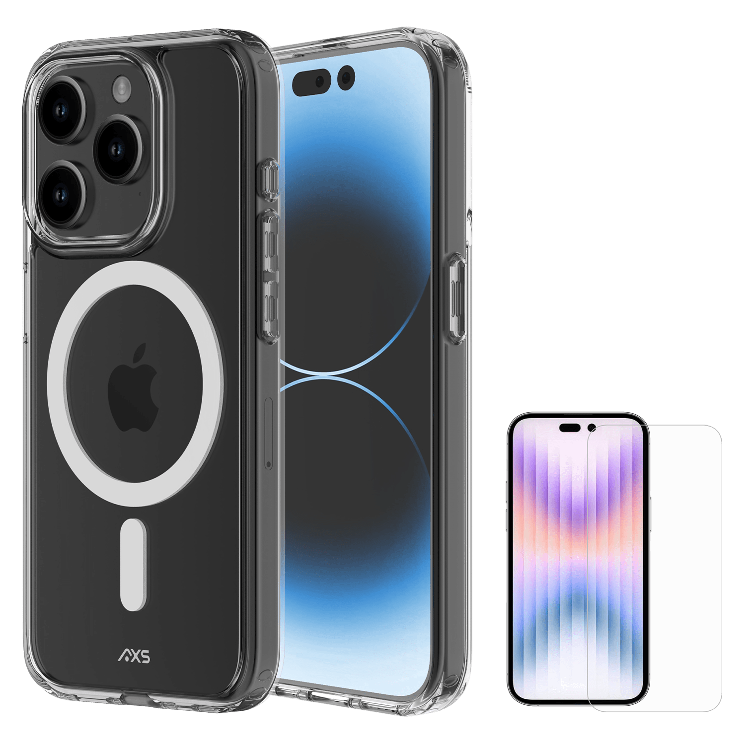 axs-ultra-clear-magsafe-case-and-glass-screen-protector-for-apple-iphone-15-pro-max-clear