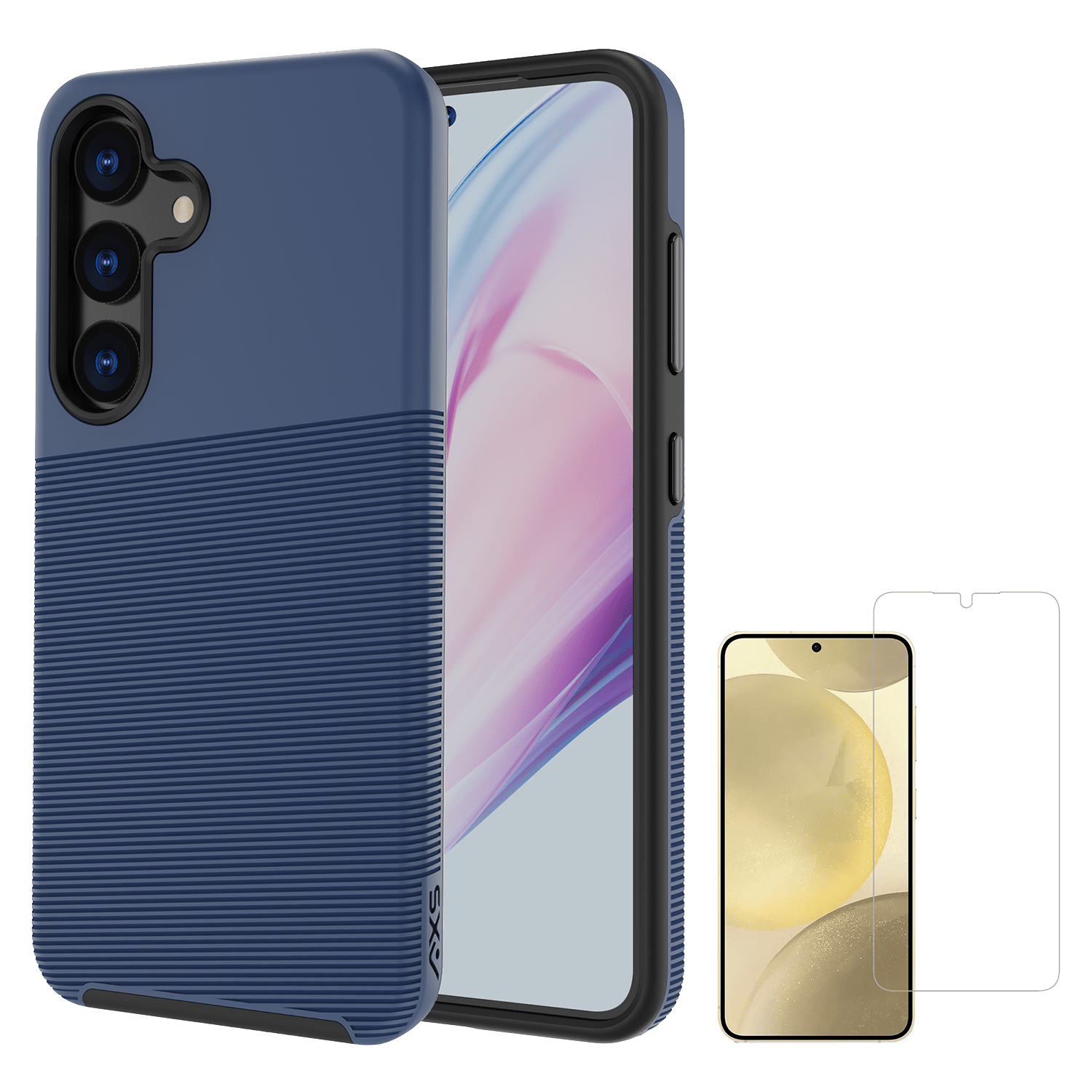 Axs - Protech Plus Case And Armorglass Screen Protector For Samsung Galaxy S25 - Astral Blue